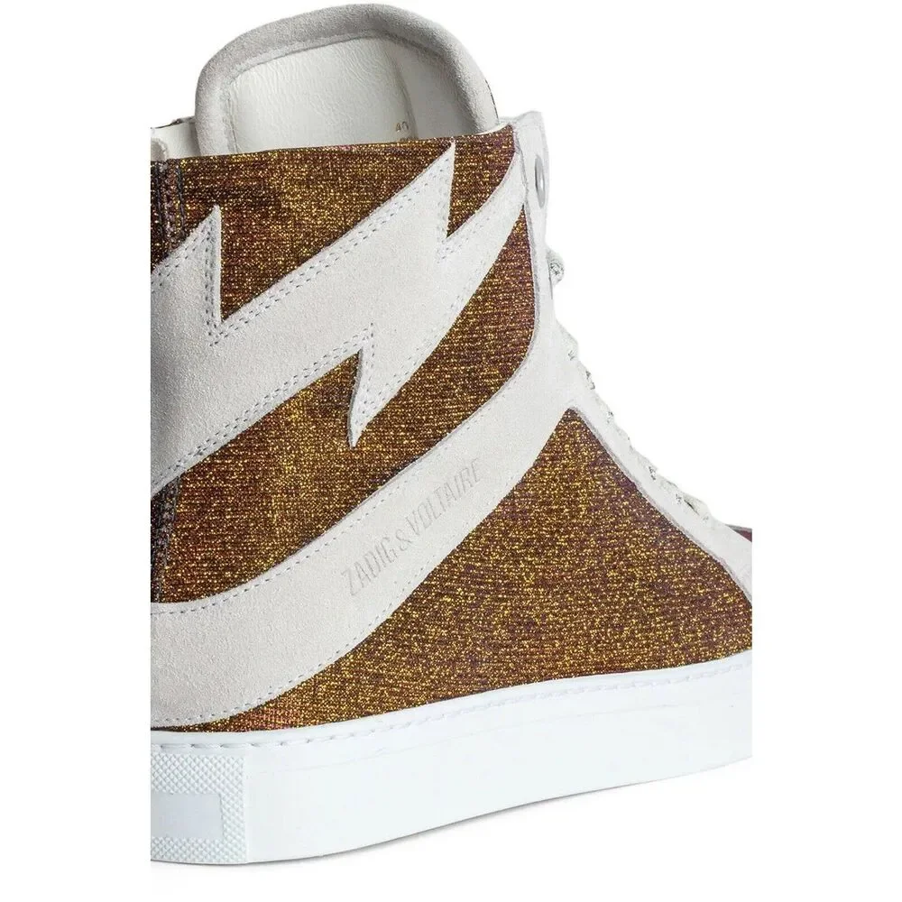 New Zadig&Voltaire Zv1747 High Flash Sneakers Size 39